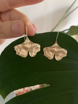 Ginkgo Leaf Earrings, 5 of 6