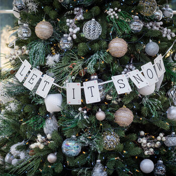 Let It Snow Vintage Christmas Bunting, 3 of 4