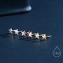 Tiny Star Stud Earrings In Sterling Silver, thumbnail 1 of 12