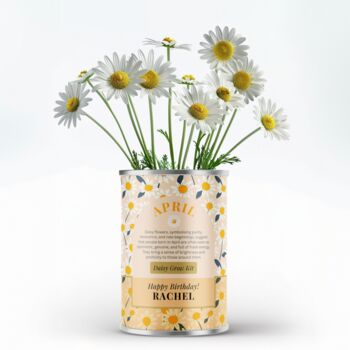 Grow Your Own Birth Flowers Tin Personalised Name Gift, 3 of 12