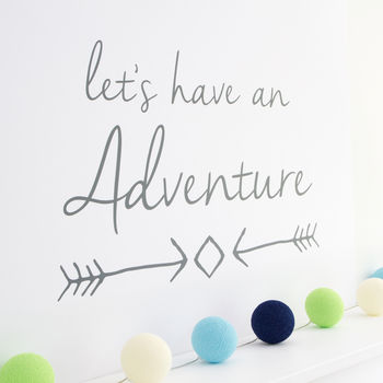 'Let's Have An Adventure' Wall Sticker, 2 of 5