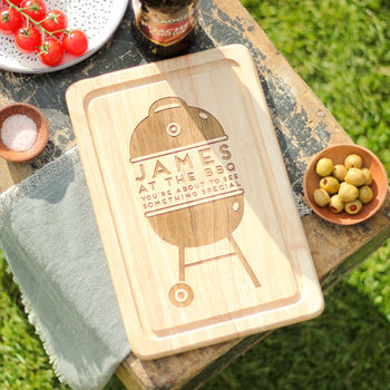 Personalised At The Barbecue Chopping Board, 3 of 5