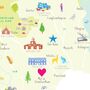 Personalised Northumberland Map: Add Favourite Places, thumbnail 3 of 3