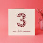 Love Hearts Leather 3rd Anniversary Card, thumbnail 3 of 3