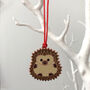 Hedgehog Christmas Tree Decoration, thumbnail 4 of 4