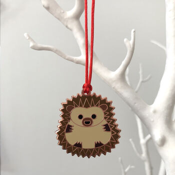 Hedgehog Christmas Tree Decoration, 4 of 4