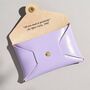 Personalised Lilac Leather Card + Coin Purse, thumbnail 4 of 7