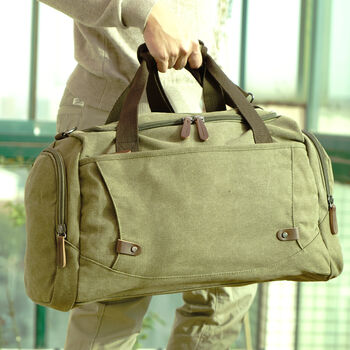 Canvas Holdall Weekender, 4 of 12