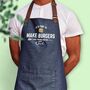 Personalised 'It's Time Make Burgers' Adult Apron, thumbnail 1 of 8