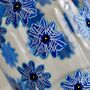 Blue Forget Me Not Painted Glass Vase, thumbnail 2 of 5