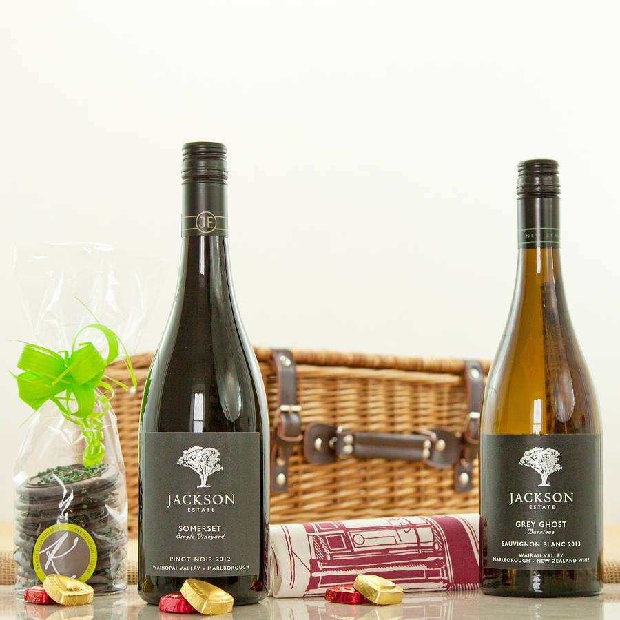 New Zealand Sauvignon And Pinot Fine Wine Hamper By Jones and Jones of