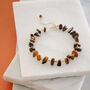 Mens Raw Tigers Eye Crystal Chip Bracelet, thumbnail 1 of 2