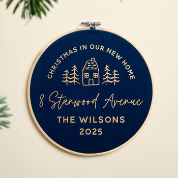 New Home At Christmas Velvet Hoop, 2 of 5
