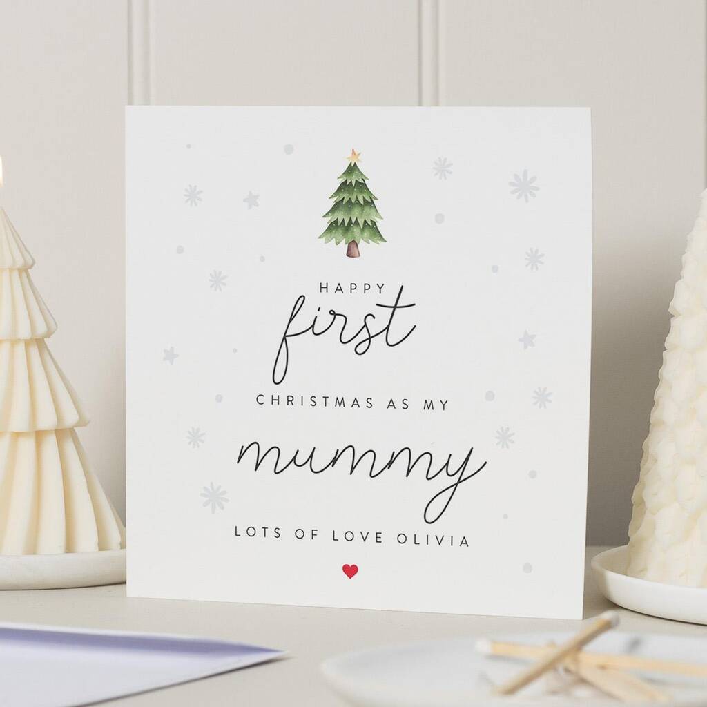 Personalised Mummy First Christmas Card From Baby, 1 of 7