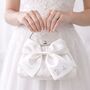 Personalised White Bow Mrs Bride Wedding Cross Body Bag, thumbnail 2 of 3