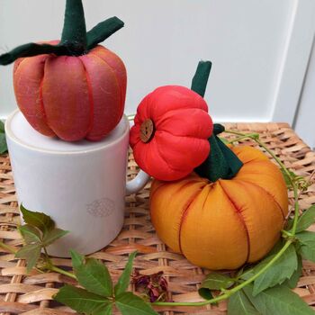 Textile Pumpkins Made From Recycled Sari Fabric, 7 of 8