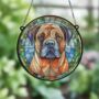 Bull Mastiff Stained Glass Effect Suncatcher, thumbnail 2 of 3