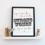 Strong Women Inspirational Quote Print, thumbnail 4 of 8