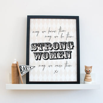 Strong Women Inspirational Quote Print, 4 of 8