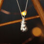 Sterling Silver Snowman Necklace, thumbnail 1 of 5