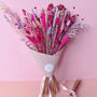 Hot Pink And Lilac Dried Flower Arrangement, thumbnail 1 of 7