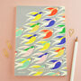 Birds Inflight Perfect Bound A5 Notebook, thumbnail 2 of 5