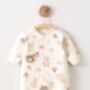 Teddy Bear Tea Party Wrap Baby Romper, thumbnail 1 of 3