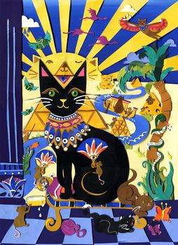 'Carry On Cleo Cat Art Print', Limited Edition Print, 2 of 2