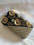 Naples Black And Gold Embellished Clutch, thumbnail 1 of 5