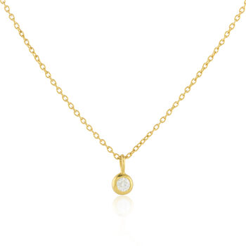 Hampton Moissanite And Gold Plated Necklace, 3 of 4