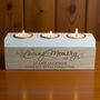 Personalised In Loving Memory Triple Tea Light Box Teal, thumbnail 4 of 7