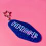 The 'Overthinker' Sparkly Motel Keyring / Relatable Gift For Her / Birthday Gift Or Stocking Filler, thumbnail 3 of 7