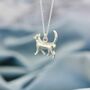 Strolling Cat Pendant With Optional Personalisation, thumbnail 4 of 10
