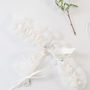 Tie Style Lace Wedding Bridal Garter, thumbnail 1 of 6