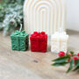 Gift Wrapped Christmas Present Tealight Candle, thumbnail 3 of 10