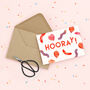 'Hooray' Balloon Greetings Card, thumbnail 1 of 2