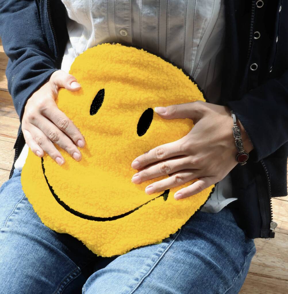 Smiley® Hot Water Bottle With Cover, 1 of 4