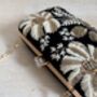 Black Velvet Floral Clutch Bag, thumbnail 10 of 10