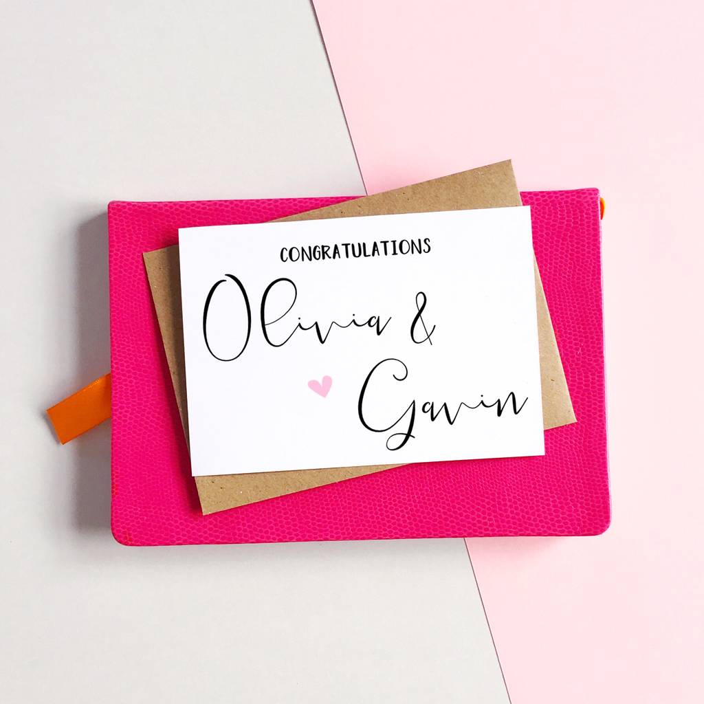 Personalised Congratulations Engagement Card By Snappy Crocodile ...
