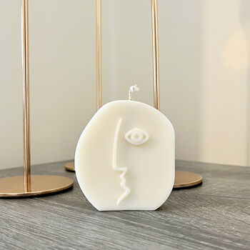 Oval Shaped Face Candle Pastel Maoi Candles, 2 of 11