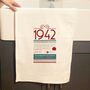 Personalised 80th Birthday Gift Microfibre Tea Towel, thumbnail 5 of 7
