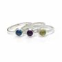 Birthstone Stacking Ring In Sterling Silver, thumbnail 3 of 4