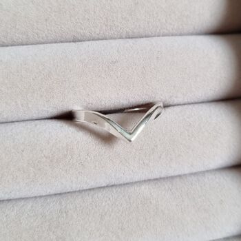 Silver Wishbone Adjustable Toe Ring, 2 of 6