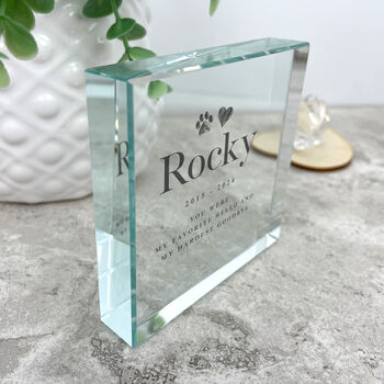 Personalised Pet Memorial Crystal Token, 4 of 6