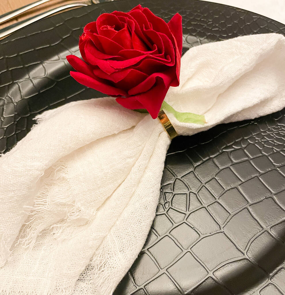 Set Of Four Napkin Rings By The Woodland Home Company