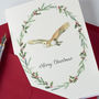 Owl And Wreath Christmas Card, thumbnail 4 of 4