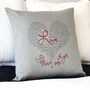 Personalised Love Typographic Cushion, thumbnail 4 of 5