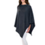 Personalised Charcoal Grey 100% Cashmere Button Poncho, thumbnail 1 of 5