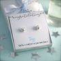 Sterling Silver Congratulations Earrings, thumbnail 8 of 12