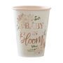 Rose Gold Floral Baby Shower Cups, thumbnail 2 of 3